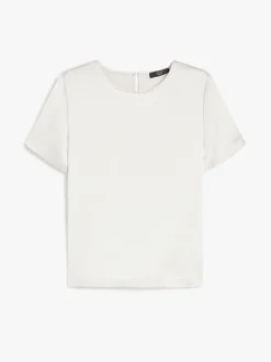 Satin and jersey T-shirt