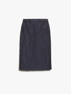 Satin pencil skirt