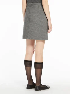 Sequin-adorned jersey mini skirt