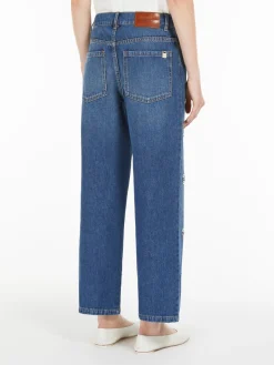 Sequinned denim jeans