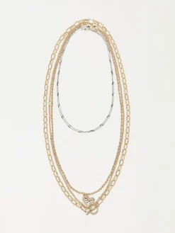Set of 4 metal necklaces