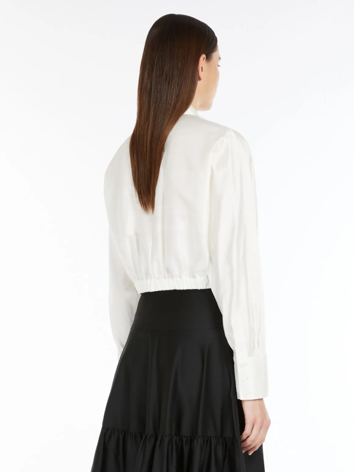 Shantung silk top