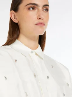 Shantung silk top