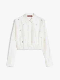 Shantung silk top
