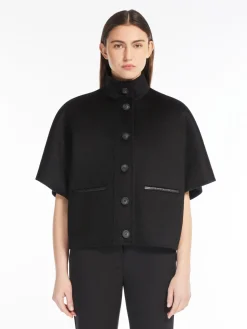 Short cashmere cape