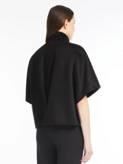 Short cashmere cape