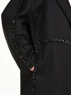 Short coat in camel hair and crystals