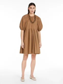 Short cotton poplin dress
