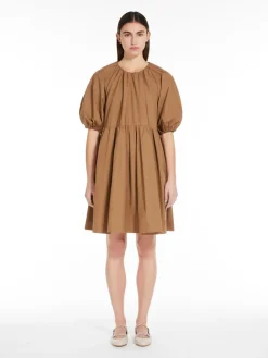 Short cotton poplin dress