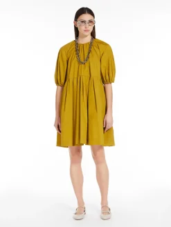 Short cotton poplin dress
