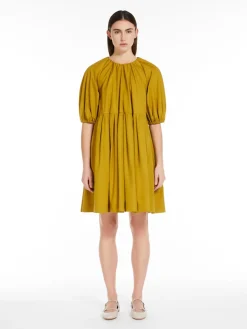 Short cotton poplin dress
