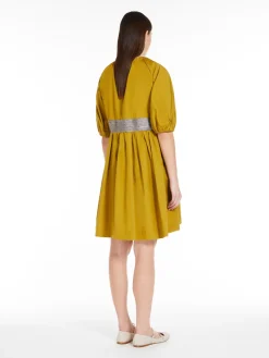 Short cotton poplin dress