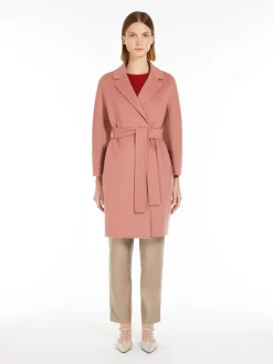 Short double-faced wool coat