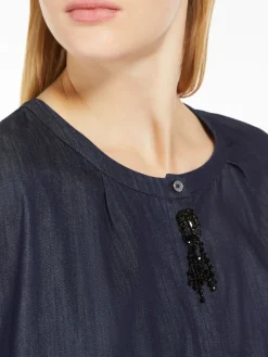 Short, lightweight denim dress