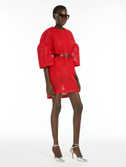 Short mesh jersey dress
