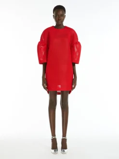 Short mesh jersey dress