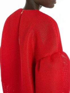 Short mesh jersey dress