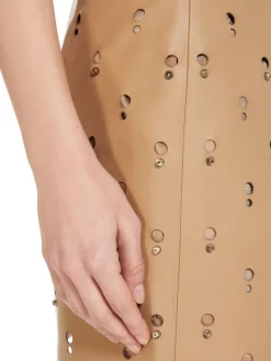 Short, nappa leather skirt