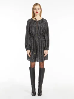 Short printed twill dress
