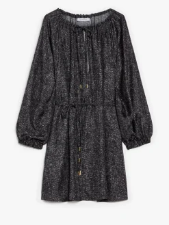 Short printed twill dress