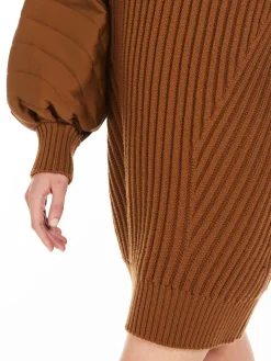 Short ribbed wool dress