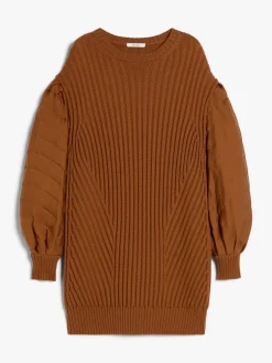 Short ribbed wool dress