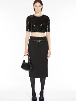 Short sequin top