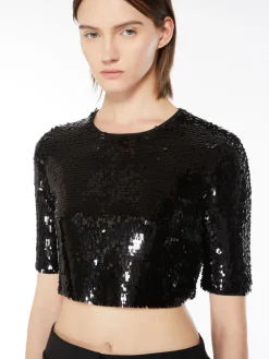 Short sequin top