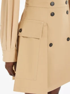 Short skirt in cotton gabardine