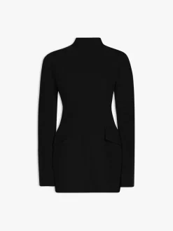 Short stretch gabardine dress - KLEPSYDRA CAPSULE