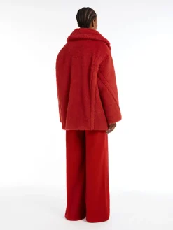 Short Teddy Bear Icon Coat in alpaca and wool