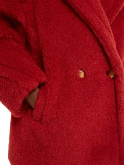 Short Teddy Bear Icon Coat in alpaca and wool