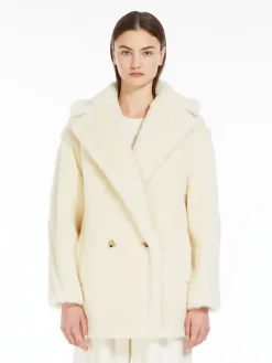 Short Teddy Bear Icon Coat in alpaca and wool