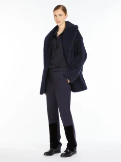 Short Teddy Bear Icon Coat in alpaca and wool