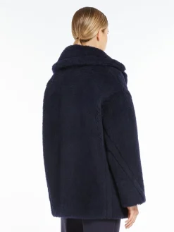 Short Teddy Bear Icon Coat in alpaca and wool