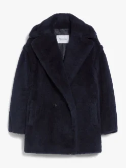 Short Teddy Bear Icon Coat in alpaca and wool