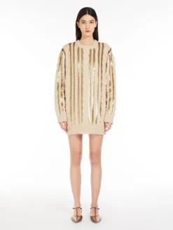 Short wool and cashmere dress