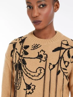Short wool and cashmere jumper