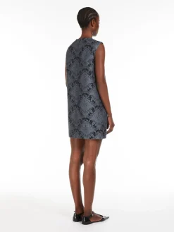 Short wool jacquard dress