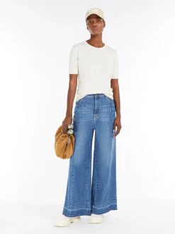Silk and cotton knit T-shirt