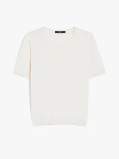 Silk and cotton knit T-shirt
