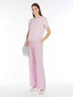 Silk and cotton knit T-shirt