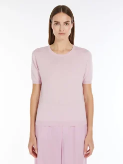 Silk and cotton knit T-shirt