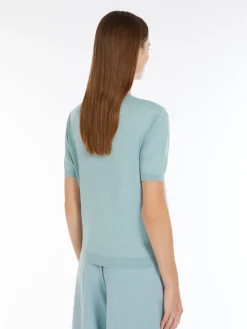 Silk and cotton knit T-shirt
