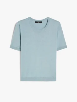 Silk and cotton knit T-shirt