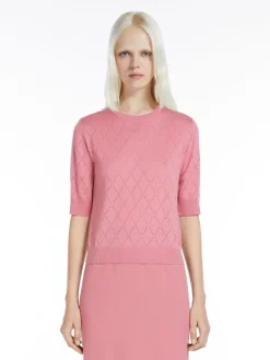Silk and wool Argyle jumper