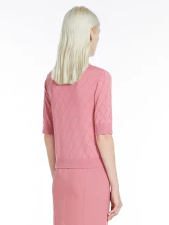 Silk and wool Argyle jumper