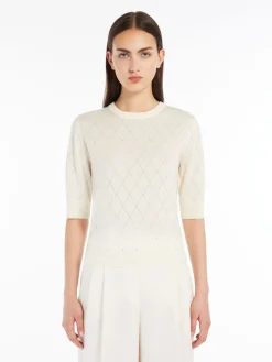 Silk and wool Argyle jumper