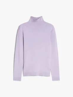 Silk and wool polo-neck sweater