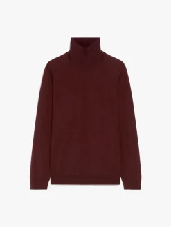 Silk and wool polo-neck sweater